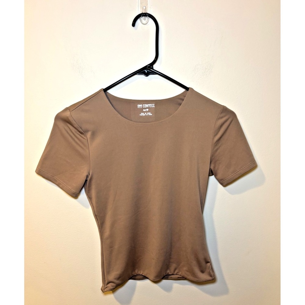 SWS Contour Women's Size Small Tan Brown Basic T